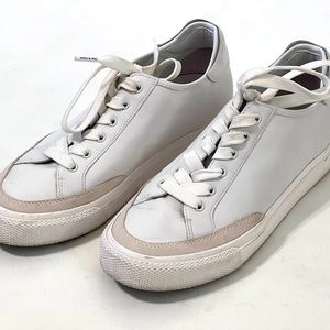 Rag And Bone Women's Army Low Top Leather White Sneaker Size 10